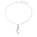 Wholesale mermaid pendants: european & american style, cute beach necklace, light luxury diamond-accented, versatile metal choker for women