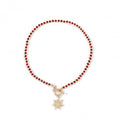 hot-selling asymmetrical sun pendant necklace for women, a unique and minimalist style, versatile beaded necklace, accessible luxury sweater chain
