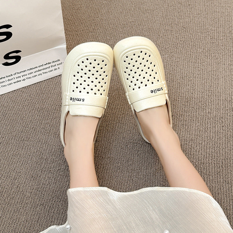 New arrival baotou sandals and slippers for women summer flatsfashionoutwear half slippers waterproofeasiest for match beach clogs for women