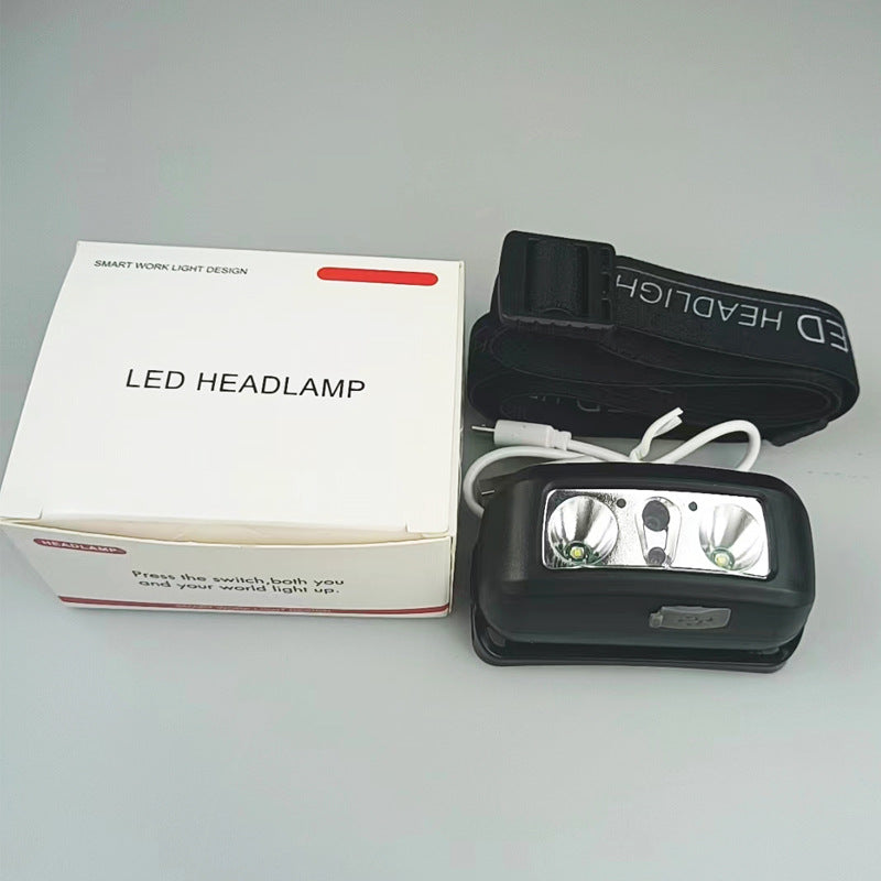Headlight strong light charging super bright head-mounted lighting super long battery life induction night fishing special flashlight outdoor