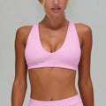 new arrival push-up bubble wrap belt chest pad running sports intimates bra high waist three-quarter shorts yoga suit