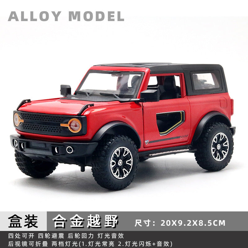 Large jeep wrangler alloy artificial 1:24 model bugatti lambo car kids toy men's gift ornaments