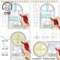 Multifunctional ruler for elementary, middle, and high school students - function plotting, triangle ruler, protractor, rotatable adjustable angle triangle ruler
