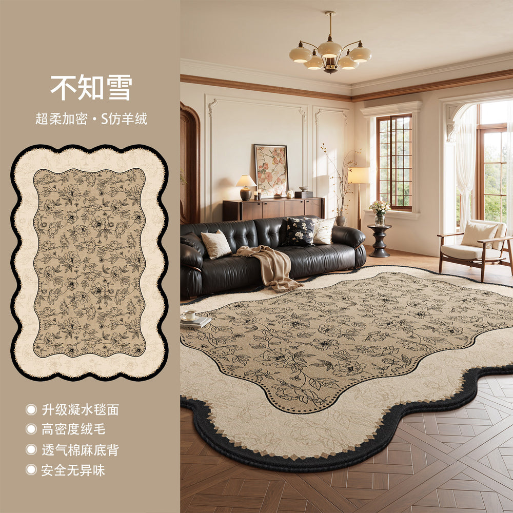 Carpet living room french medieval style special-shaped asymmetrical easy-care retro coffee table sound insulation floor mat large area full coverage