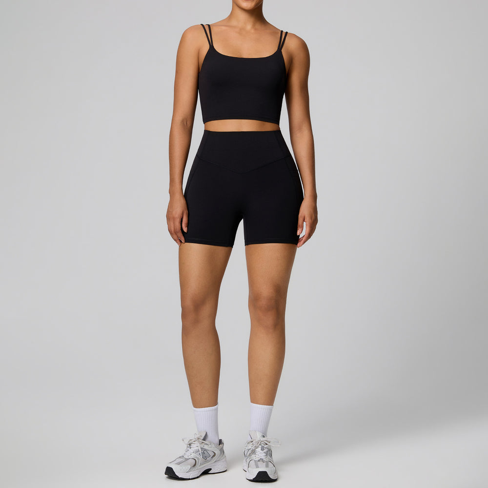 European and american new pocket yoga outfit women's set high waist shaping stretch fitness set quick-dry breathable activewear