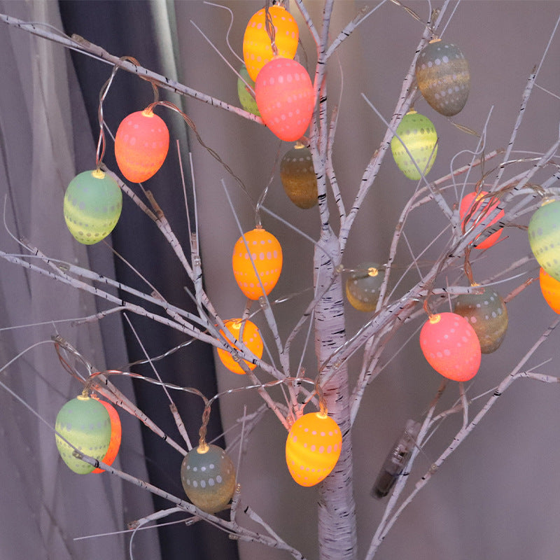 LED Easter decorative light string, indoor layout creative egg battery box USB small lights flash string