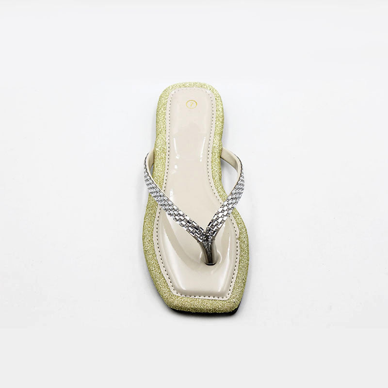 Congo spot wholesale slippers women's summer large size rhinestone square toe sandals Wholesale Slippers