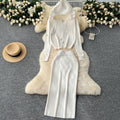 Fall and wintercasualsuitfemale celebrityfashion hot diamond hooded zipper cardigansweateroutwearknitting hip skirt