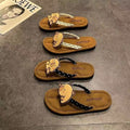 Cartoon cute outerwear flip flops women's summer internet celebrity ins best selling soft beach non-slip women's flip flops
