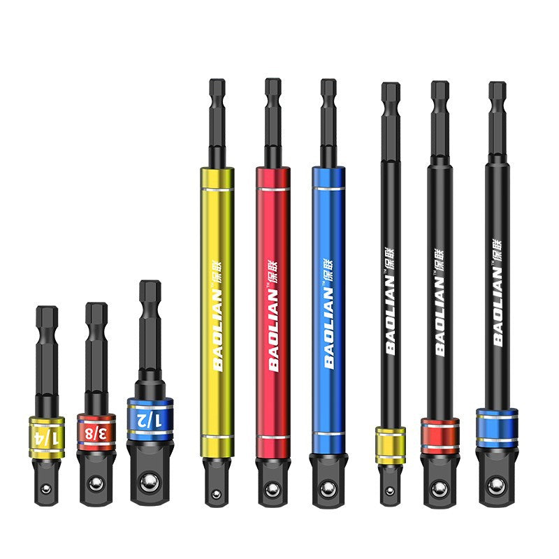 Baolian hexagonal shank to square connecting rod sleeve quick adapter converter electric wrench electric drill converter head