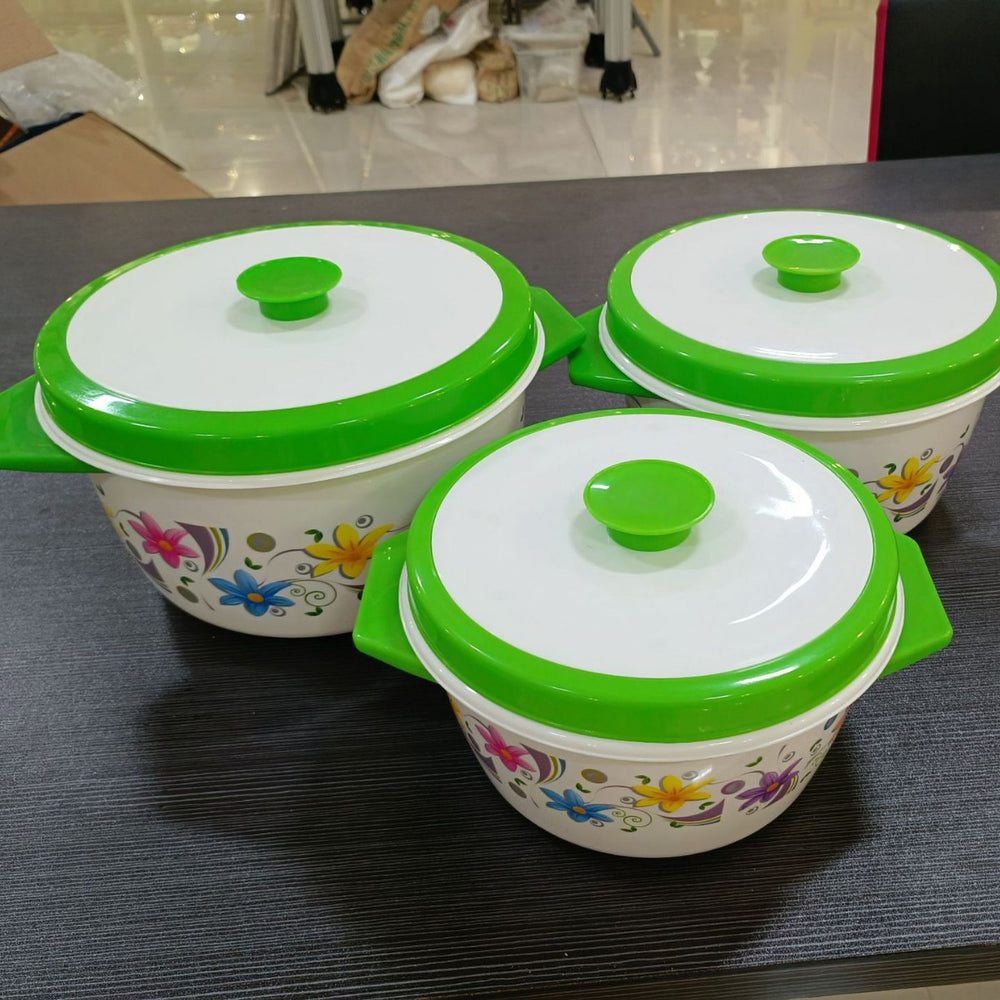 2533 printed plastic shell, inner container, and handle three-piece set insulated lunch box/insulated food container - export quality