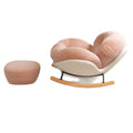 Rocking chair recliner adult sleepable cream style human eggshell balcony for home casual chair living room lazy sofa