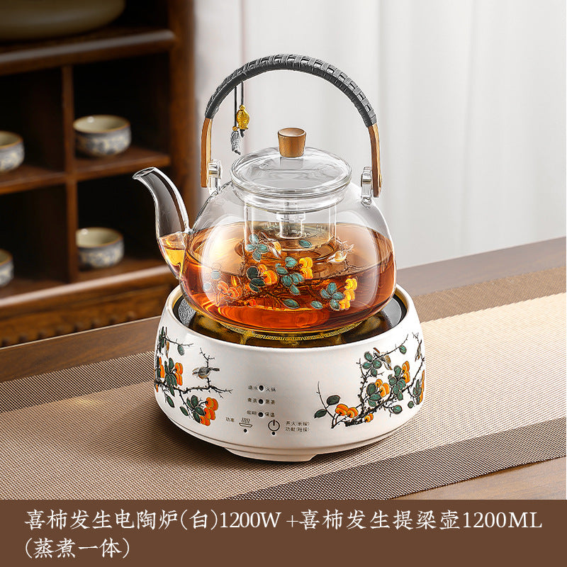 Glass teapot electric ceramic stove suitfor home health pot water kettle stove tea maker stew all-in-one tea stove gift
