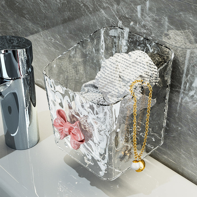 Waste towel storage box bathroom punch-free toothbrush toothpaste storage rack wash basin razor storage tube