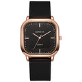 New silicone strap fashion rose gold watch for women, student style, middle and high school students, square quartz men's watch - wholesale
