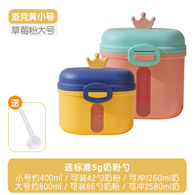 Baby double-layer formula dispenser, portable rice cereal storage container, airtight moisture-proof divided compartment dispenser, baby supplies