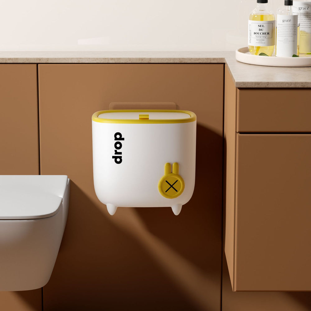 For homewall-mounted trash can kitchen toilet cabinet door hanging storage bucket wall-mounted trash can with lid kitchen waste bucket