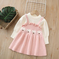 Kidssweaterlong skirtfall and winter new new year's greetings style bows christmas skirt girldress
