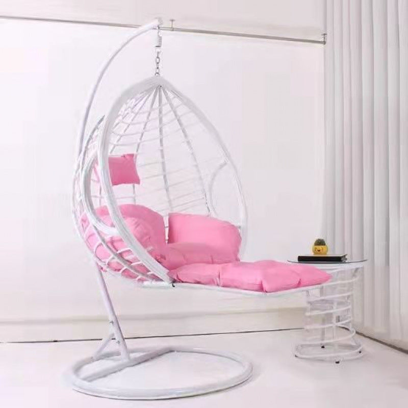 Romantic hanging basket rattan chair for home indoor hanging chair swing adult hammock balcony single double living room rocking lounge chair
