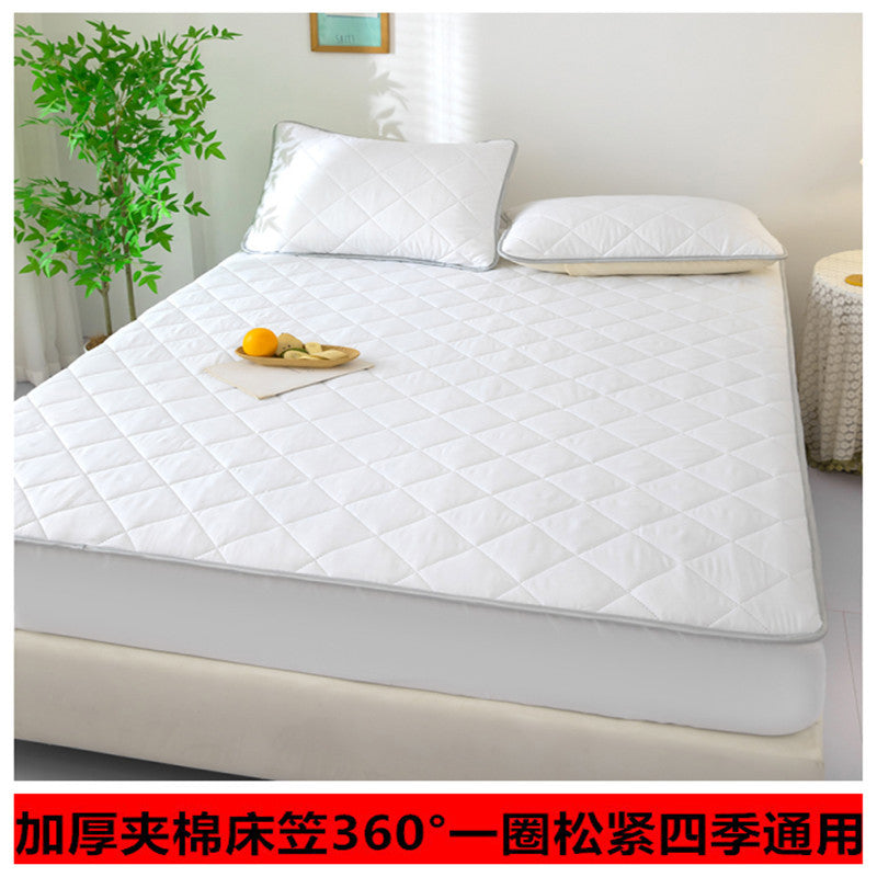 Machine washable single piece thickened bed cover quilted simmons bed protector new arrival protective cover neutral cotton bed sheet bed cover