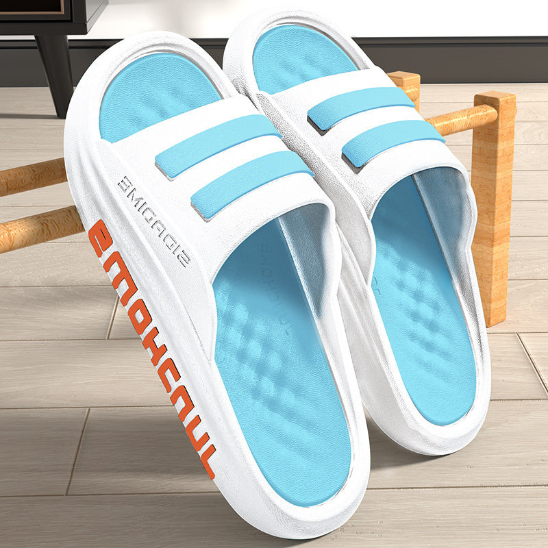 New men's and boys' "cloud-like" slippers: soft, non-slip summer slides for indoor and outdoor wear - perfect for matching family sets
