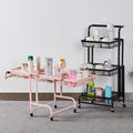 Parallel storage rack balcony movable trolley foldable floor-standing multi-layer snack succulent flower rack living room storage rack