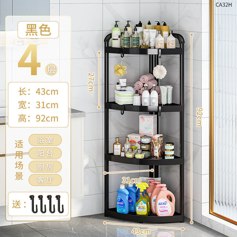 Bathroom tripod storage rack floor-standing seam storage rack bathroom corner toilet toilet corner storage rack