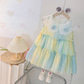 Baby girl summer new dress  new fashion gradient sweet princess style dress girls summer outfit
