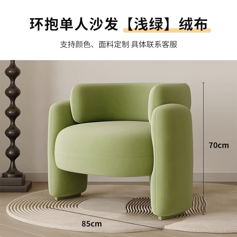 Cream style single sofa chair casual reception negotiation table and chair combination store clothing store popular creative sofa