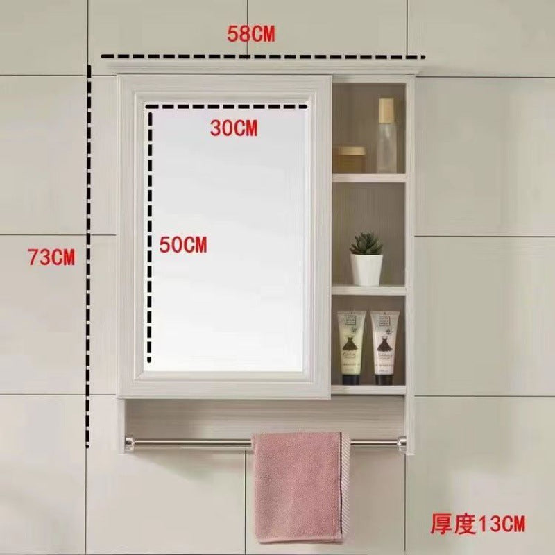 Bathroom Mirror Bathroom Wall-mounted Shelf Mirror Cabinet Bathroom Mirror Cabinet Bathroom Dressing Mirror Wall Mirror Box