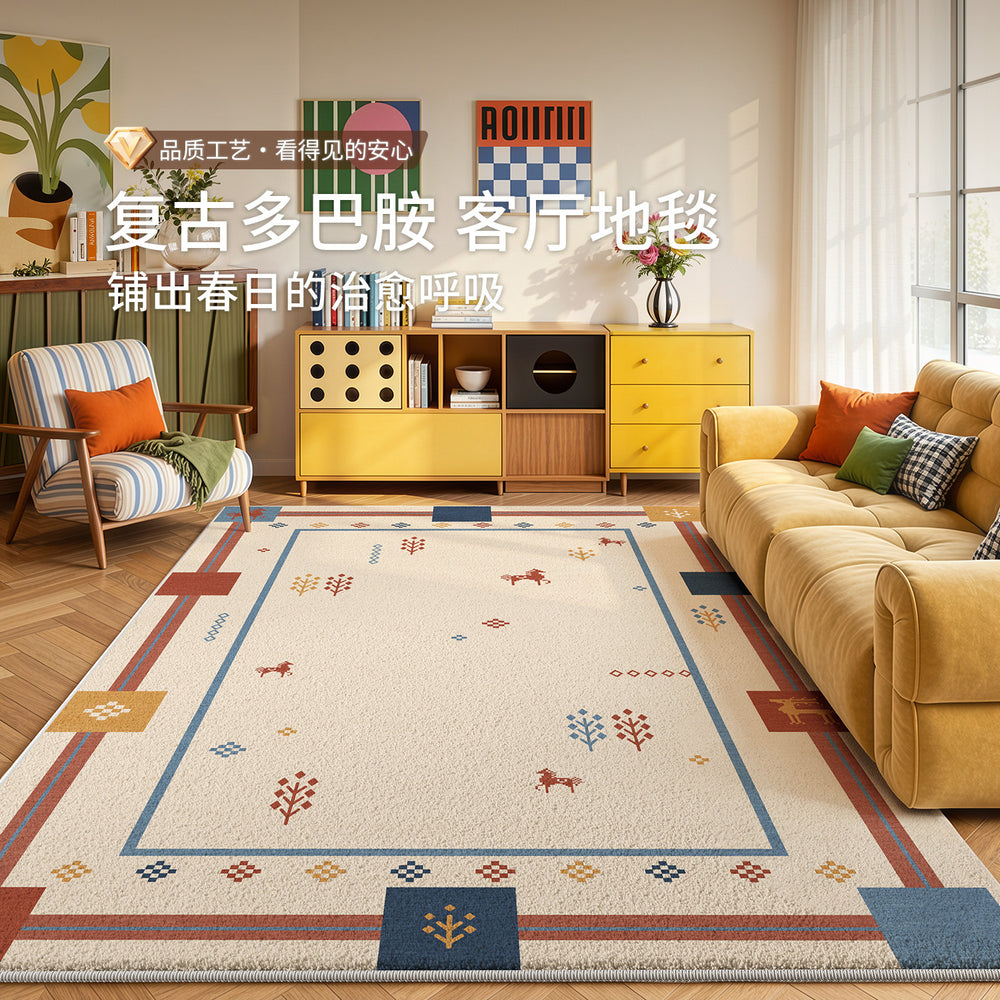 Carpet living room dopamine american retro medieval style no-wash and wipeable sofa floor mat waterproof anti-fouling bedroom carpet