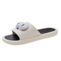 2024new arrival women's slippers with shit feeling, popular ins home cartoon big-eyed bird thick-soled grids one-line slippers for women
