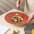 Nordic creative high-end western dinner plate pasta plate hotel restaurant upscale dessert pastry pasta presentation plate