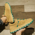 Men's shoes 2025 spring breathable retro high-end athletic casual youth height-increasing chunky sole dad shoes trendy sneakers