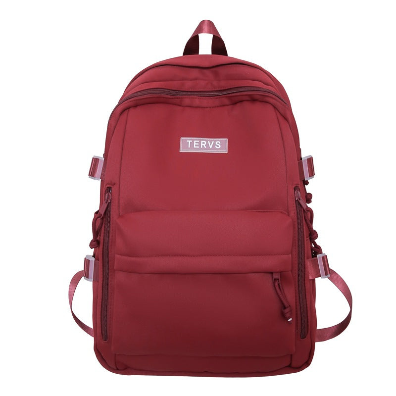 School bag for male college students, simple and versatile backpack for girls, small and fresh new trendy high school students, college style backpack