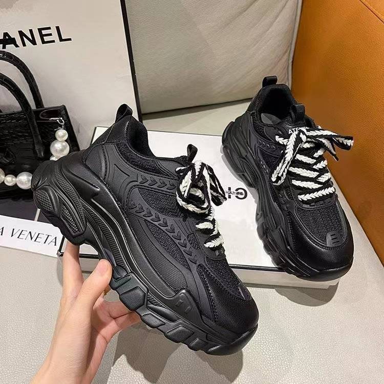 Super popular wheat ear dad shoes women's ins trendy autumn winter 2026new arrivaleasiest for matchthick solewhite sneakers for women
