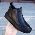 Men's shoes 2025 new autumn collection: men's black leather ankle boots, casual slip-ons, driving shoes, versatile high-end men's boots