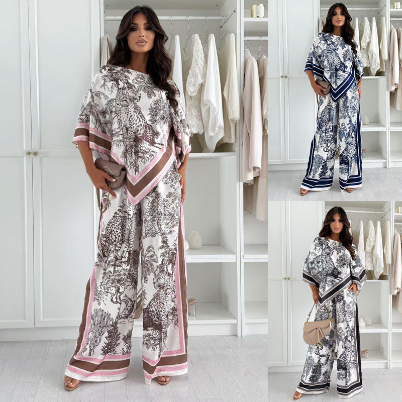 Aliexpress new fashion printed top + placement floral pants set - now shipping!