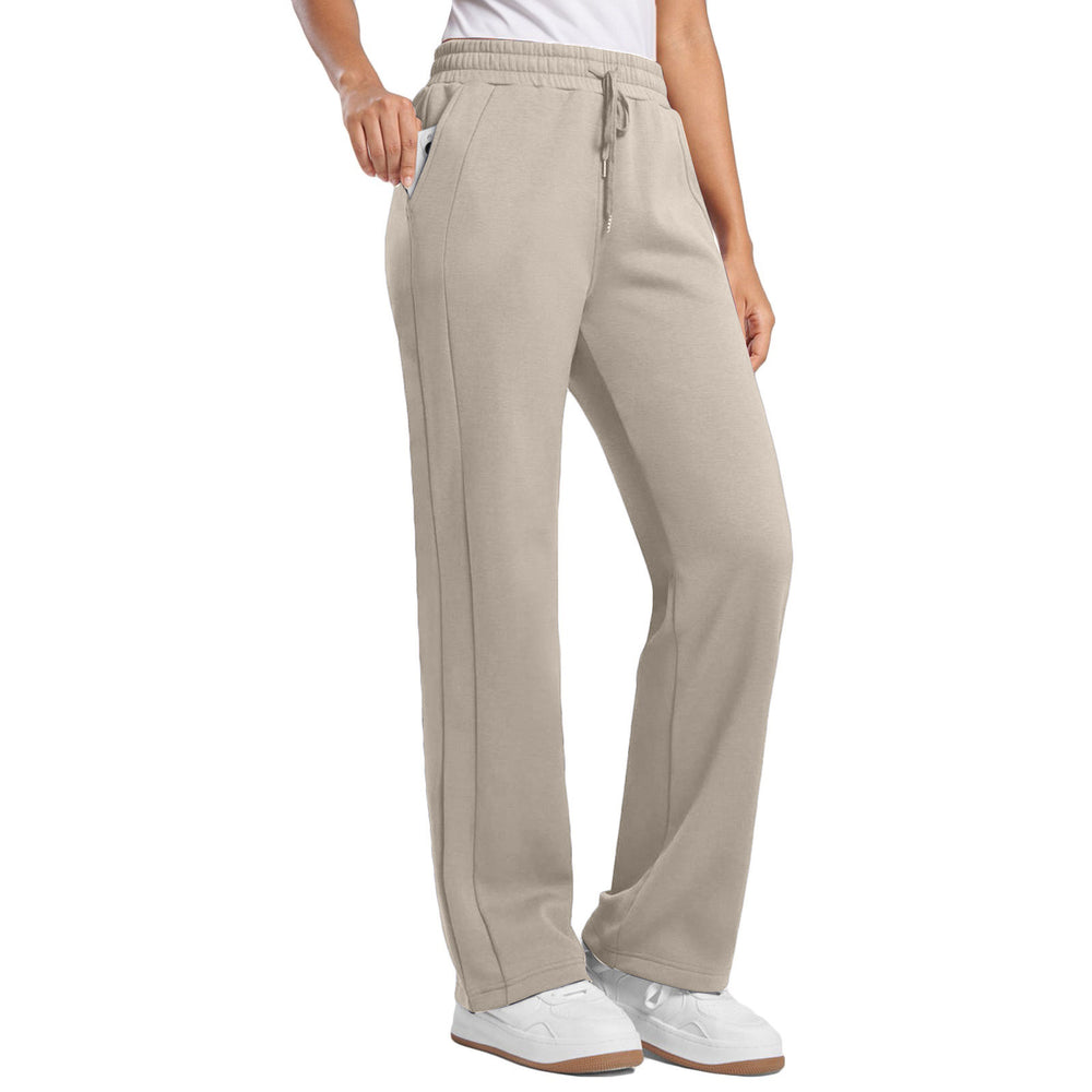 new european and american style solid color casual loose fit athletic sweatpants for women -  cross-border