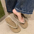 Women's flip-flops: stylish and sophisticated summer sandals - new fashion flat-heel thong sandals for beach and everyday wear