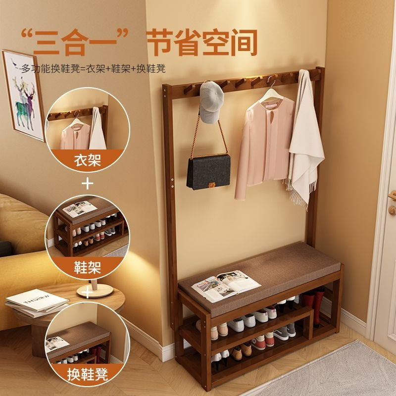 Durable, multi-tiered shoe rack and bench combo for entryways – perfect for small, narrow doorways. all-in-one shoe cabinet with bench seating for changing shoes
