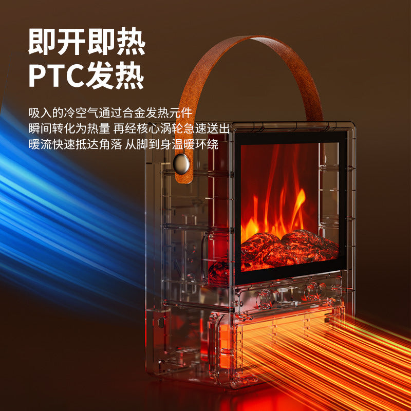 Camel heater artificial flame heater intelligent voice graphene quick heating for home energy saving fireplace