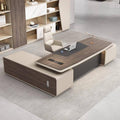 Luxury executive office desk and chair set - modern minimalist manager/ceo desk - painted finish - executive office furniture