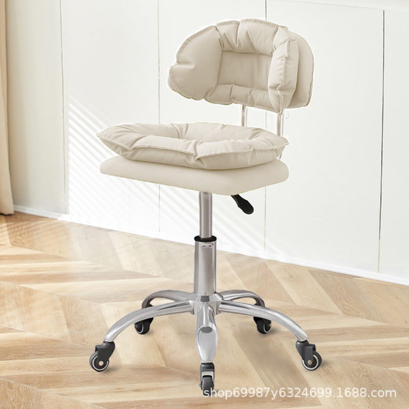 Beauty Chair Nail Art Eyelash Stool Barber Shop Backrest Lifting Chair Household Girls Bedroom Dressing Stool