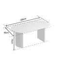 Custom-made nordic cream style dining table, round wabi-sabi desk, vintage home designer office table