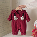 Spring & fall super cute jumpsuit for going out baby jacket autumn clothes baby hooded romper cute going out clothes trendy