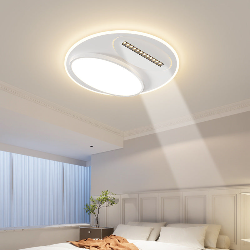 Living room ceiling light rectangular modern simple ultra-thin round bedroom light led full spectrum lighting package