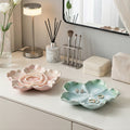 Insstylish five-pointed petal ceramic plate entrance jewelry display tray internet celebrity props storage plate