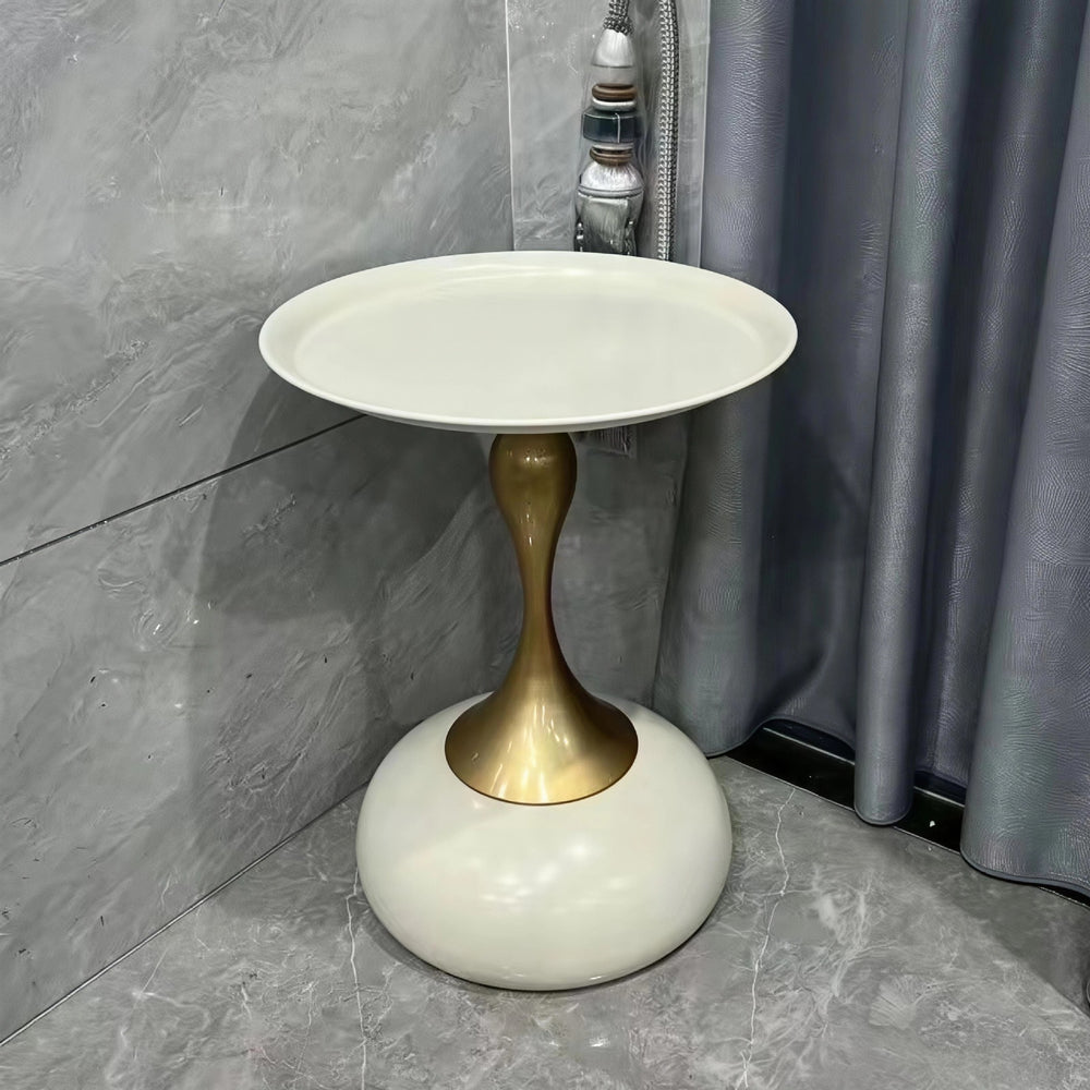 New arrivalclassy sofa side tableaccessible luxuryclassy iron small round table bedroom bedside table for homemovable coffee table
