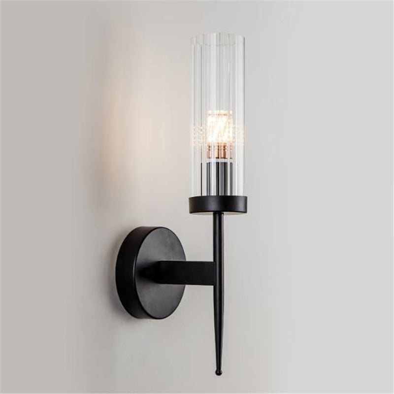 Nordic wall lamp postmodern casual creative crystal light luxury living room background wall lamp bedroom stairway aisle bedside lamp